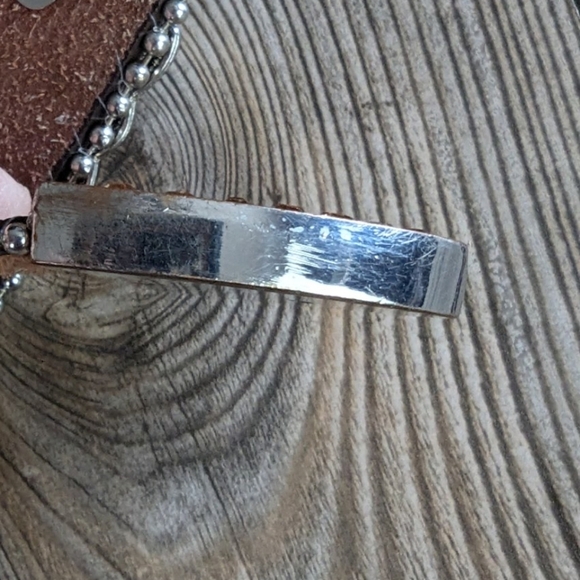 Moc-crocodile Leather Belt Amber Crystals And Crosses Excellent Condition - Picture 11 of 14